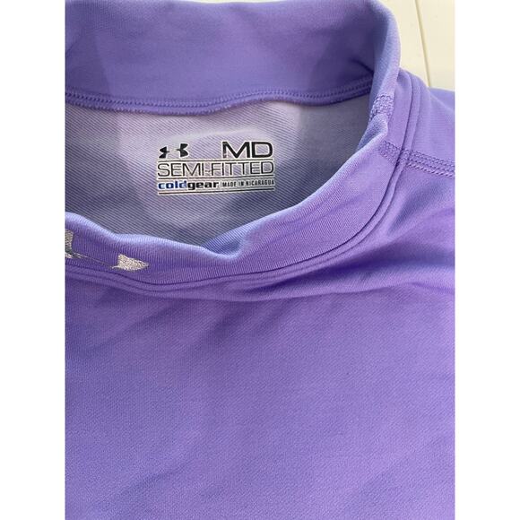 Under Armour Purple ColdGear Top M – Semi‑Fitted Long Sleeve, EUC - Picture 4 of 5